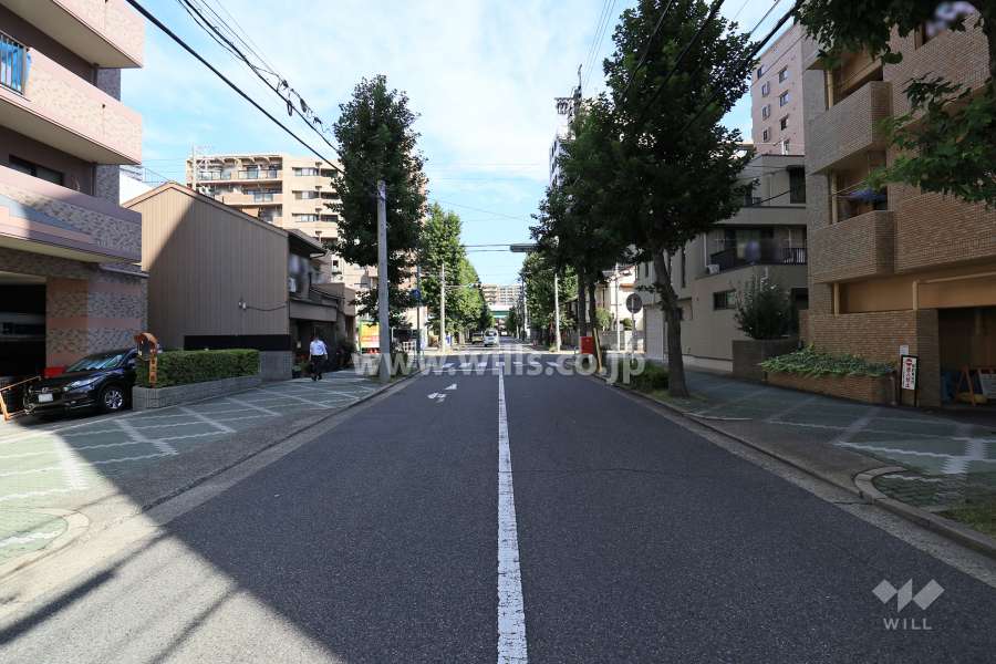 敷地東側の前面道路