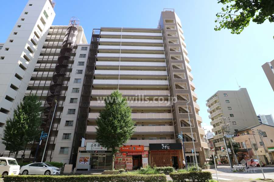 新栄町ハイツの外観（北側から）