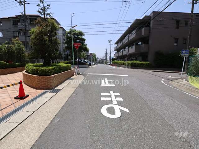 敷地北側の前面道路