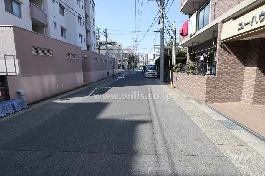 敷地南側の前面道路(東側から)