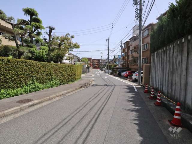 敷地北側の前面道路（西側から）