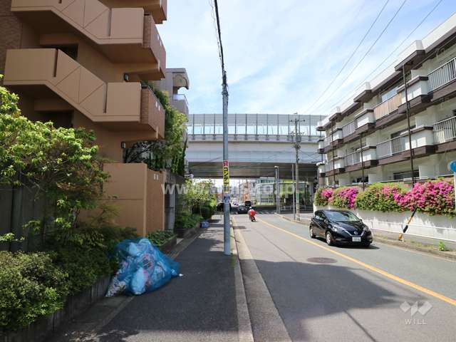 敷地の北側前面道路（東側から）