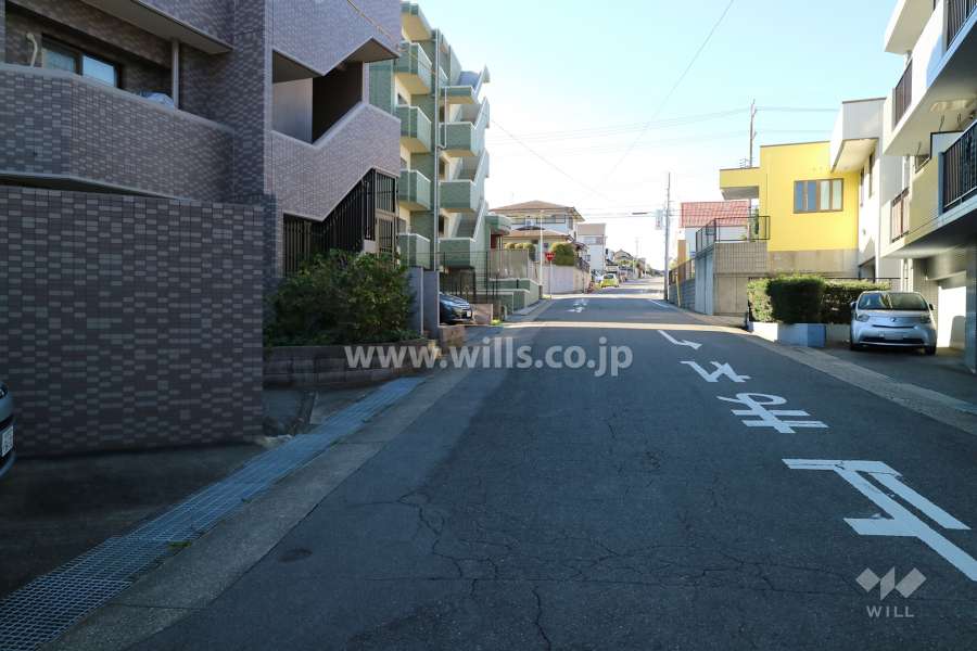 敷地北側の前面道路