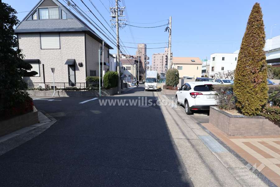 敷地南側の前面道路(東側から)