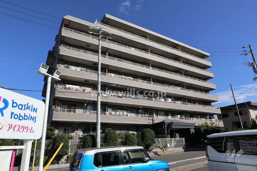よもぎ台パークホームズの外観(北西方向から)
