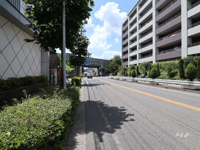 敷地の南側前面道路（東側から）