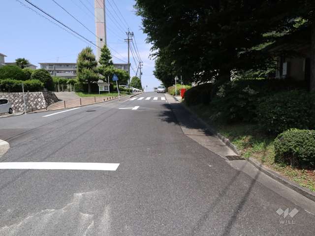 敷地西側の前面道路