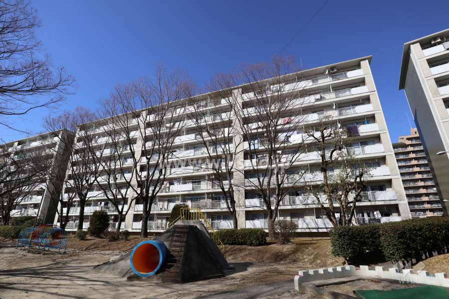 藤の木団地6号棟の外観（南東側から）