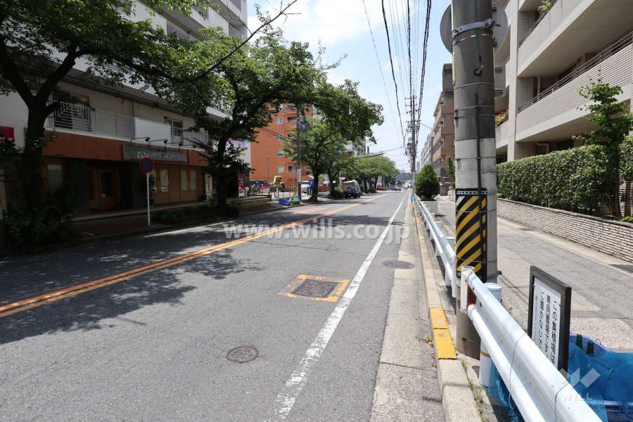 敷地南側の前面道路（東側から）