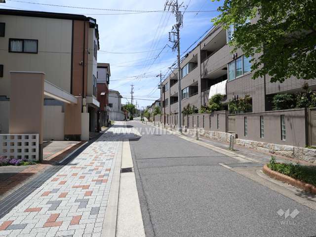 敷地の南側前面道路(東側から)