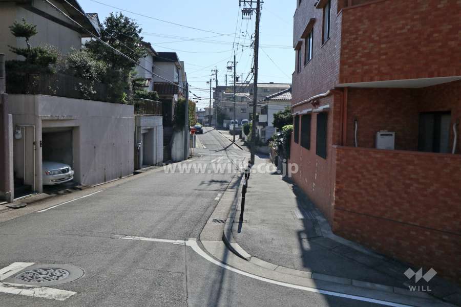 敷地東側の前面道路
