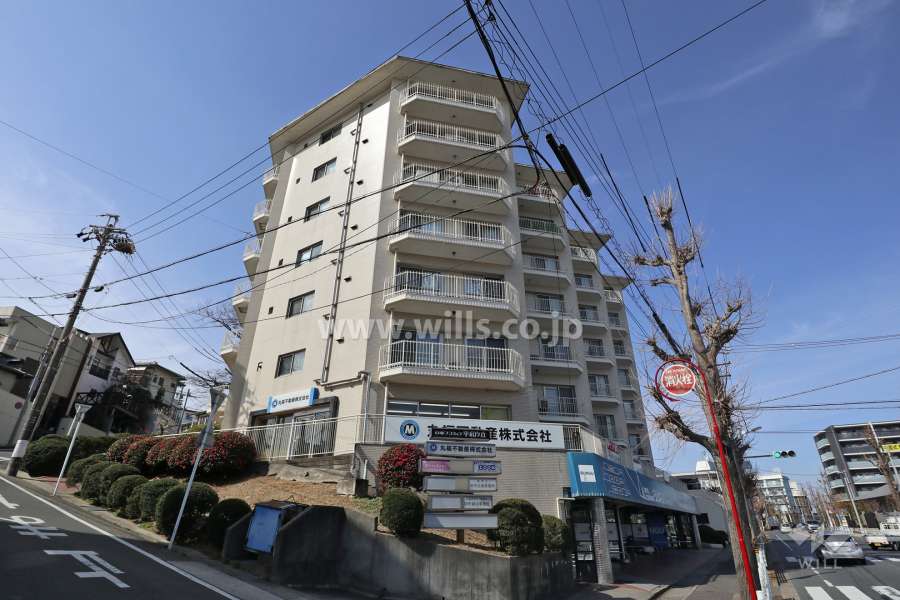 日車マンション平和ヶ丘の外観（南東側から）