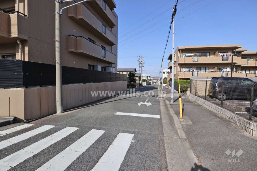 敷地東側の前面道路
