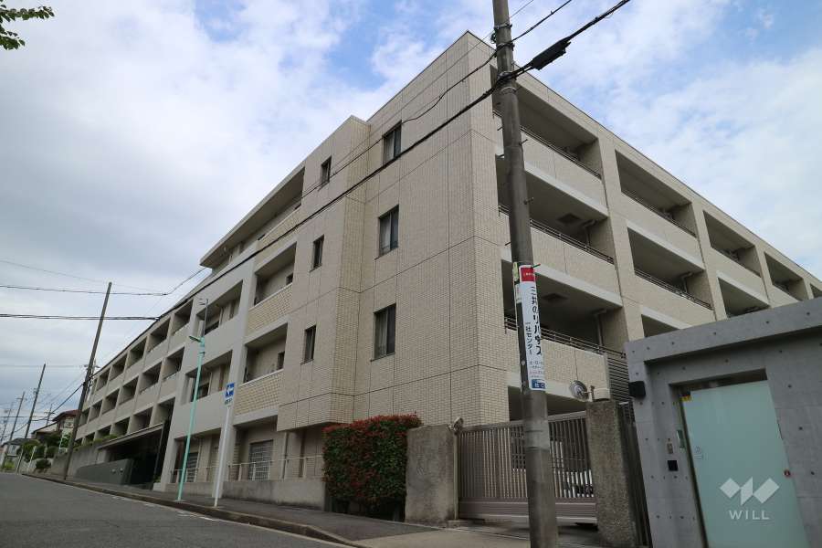 プラウド名東社口の外観（南西側から）