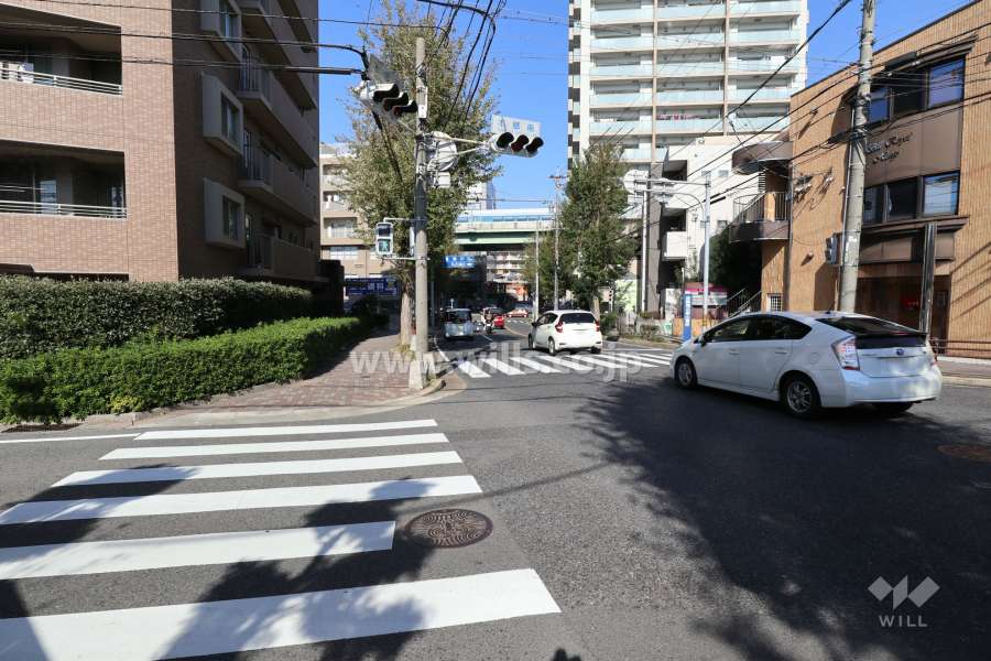 敷地東側の前面道路