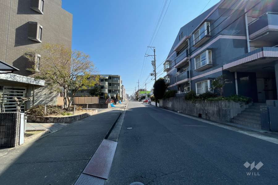 敷地南西側の前面道路