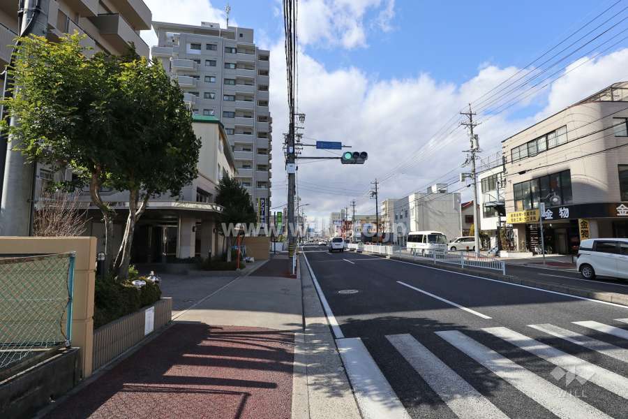 敷地北側の前面道路（東側から）