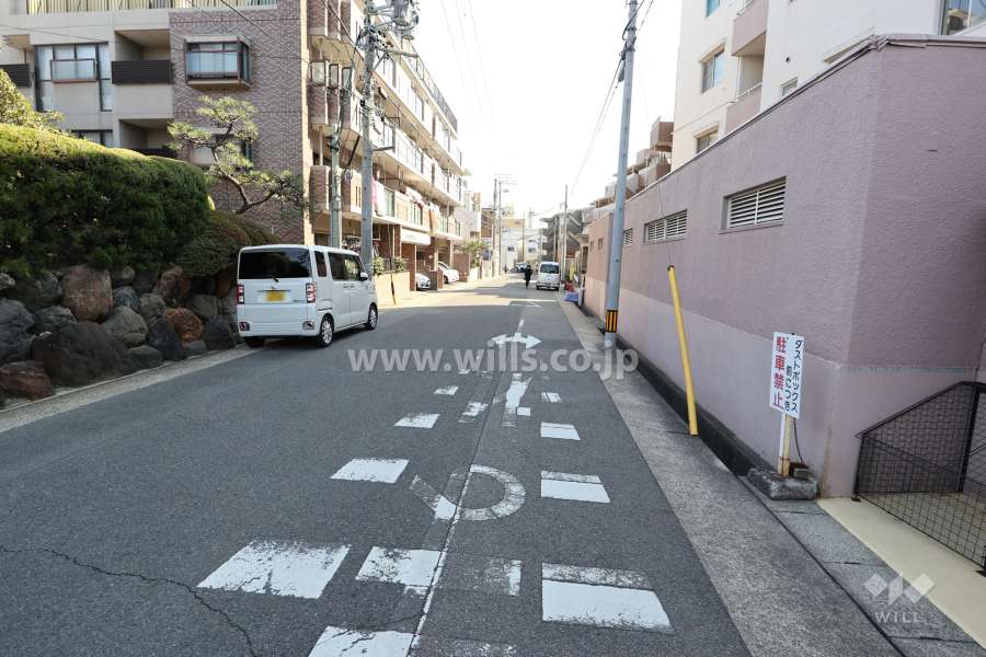 敷地北側の前面道路(東側から)