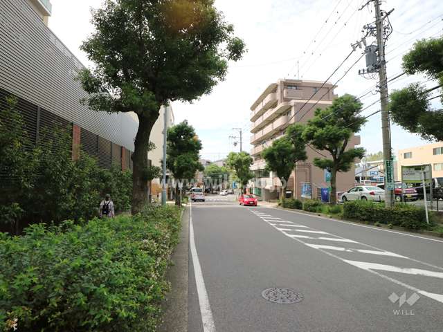 敷地の北側前面道路（東側から）