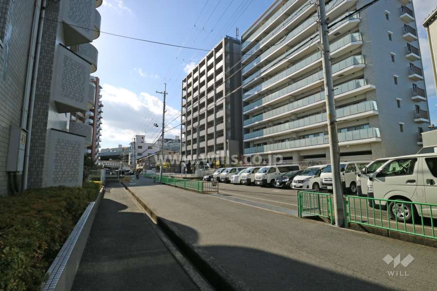 敷地東側の前面道路