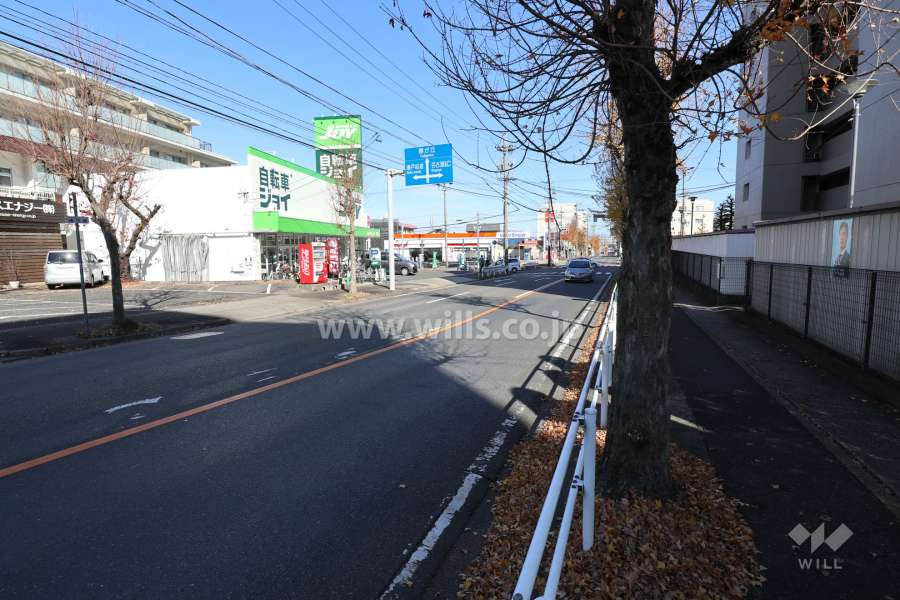 敷地北側の前面道路