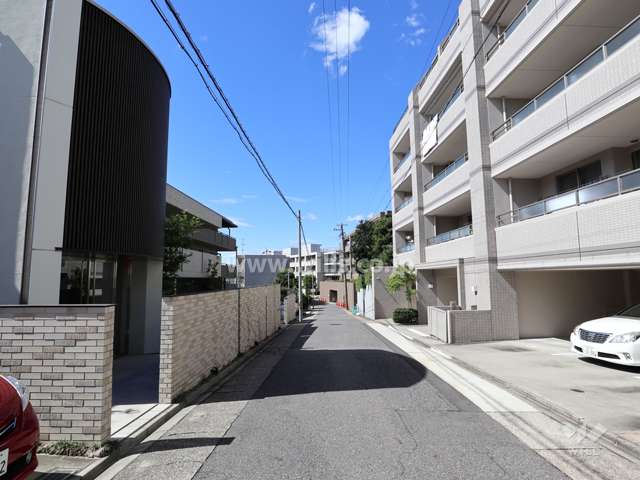 敷地の北側前面道路（東側から）