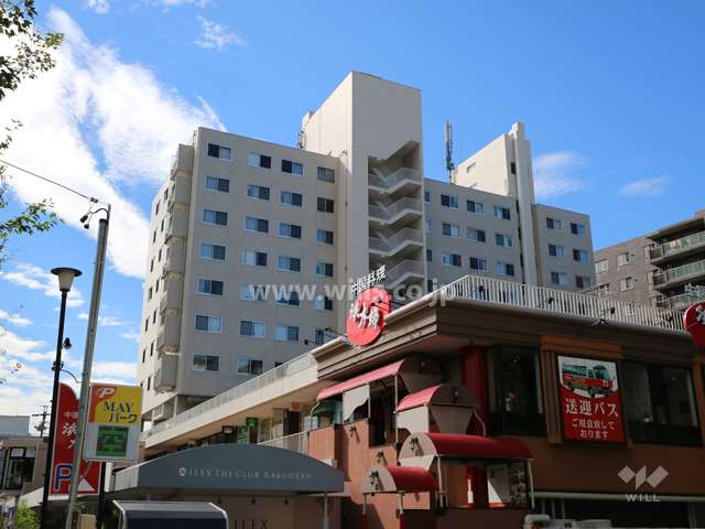 月見ヶ丘マンションG棟の外観（北東側から）