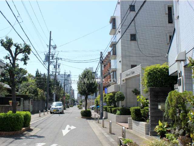 敷地東側の前面道路