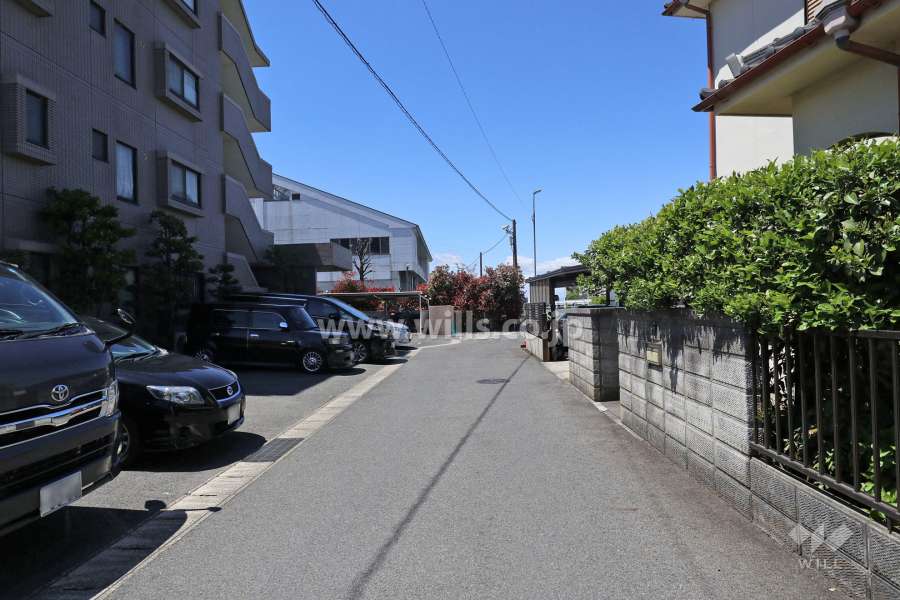 敷地北側の前面道路（東側から）