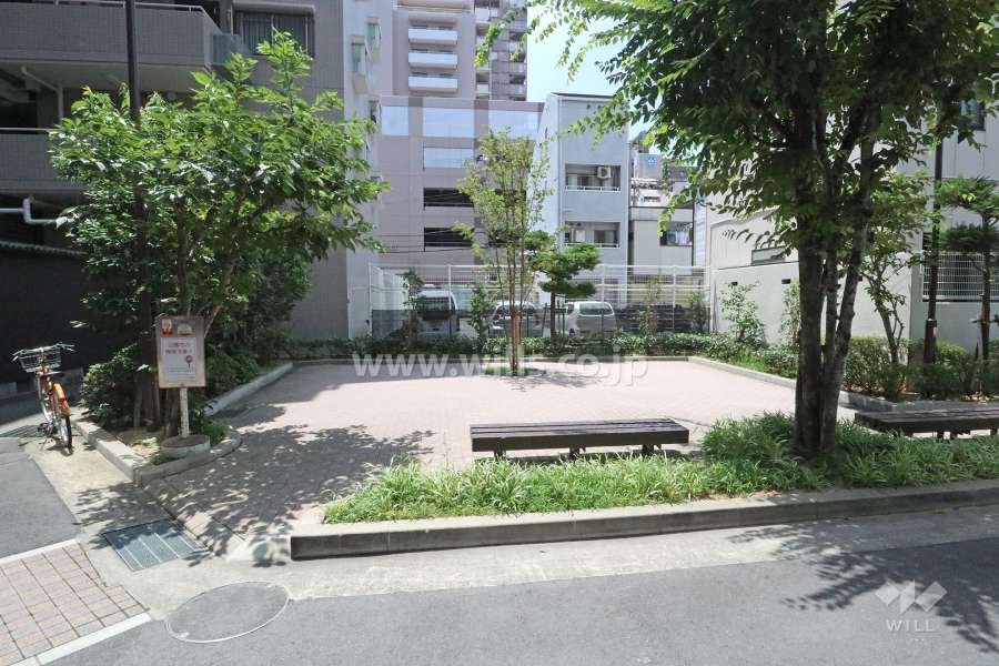 敷地に隣接して公園があります。
