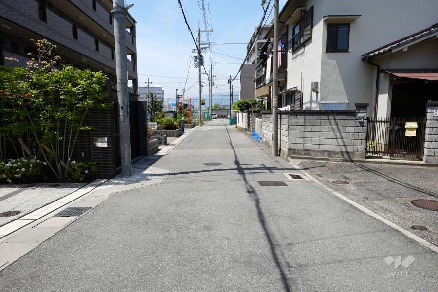 敷地北側の前面道路