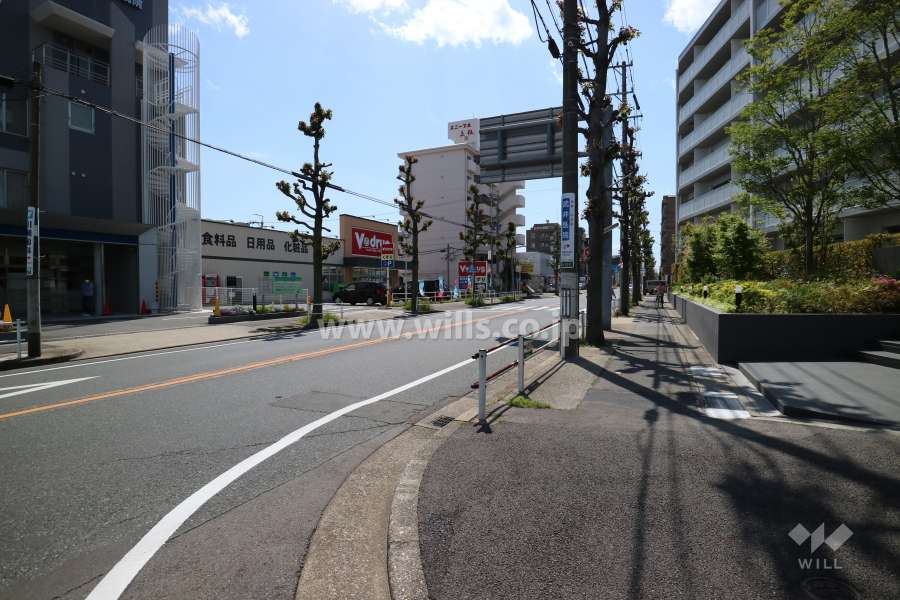 敷地南側の前面道路（東側から）