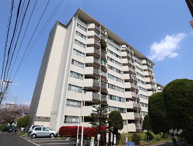 猪子石北住宅2号棟の外観(南西側から)