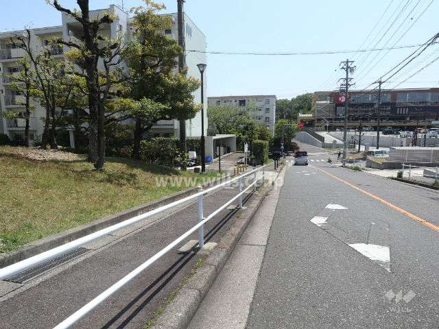 敷地西側の前面道路