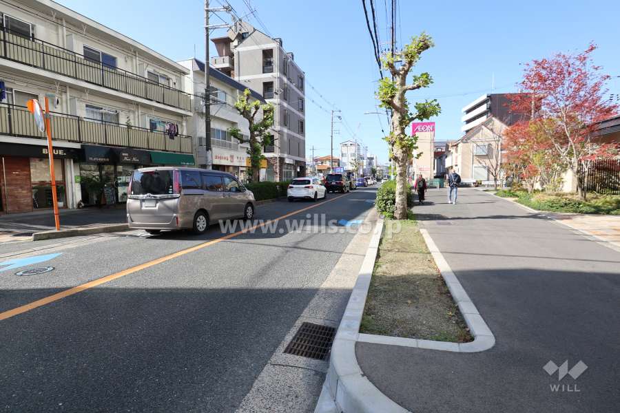 敷地南側の前面道路(東側から)