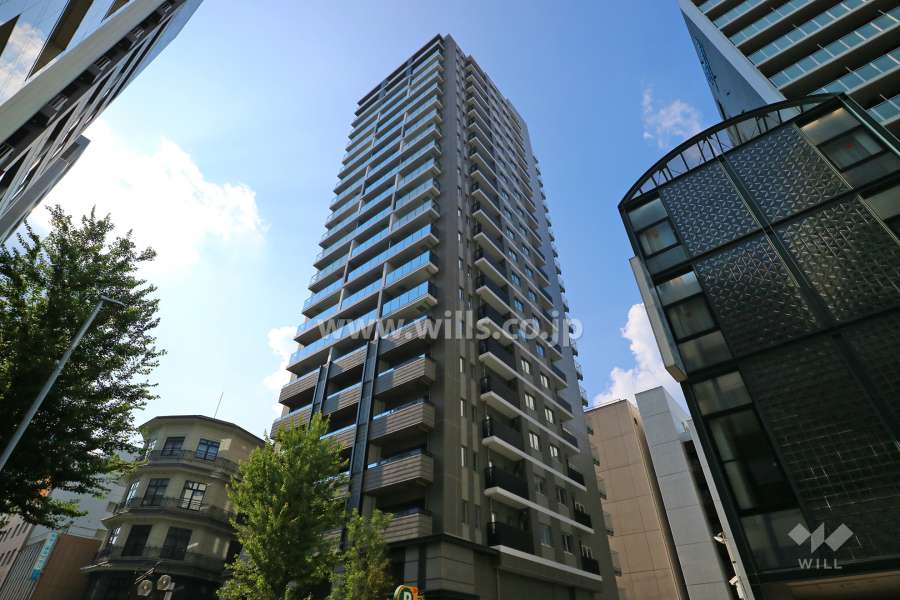 プラウドタワー名古屋伏見の外観（南東側から）