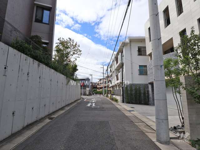 敷地北側の前面道路(東側から)