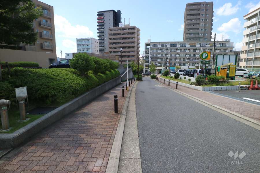 敷地の北側前面道路（東側から）