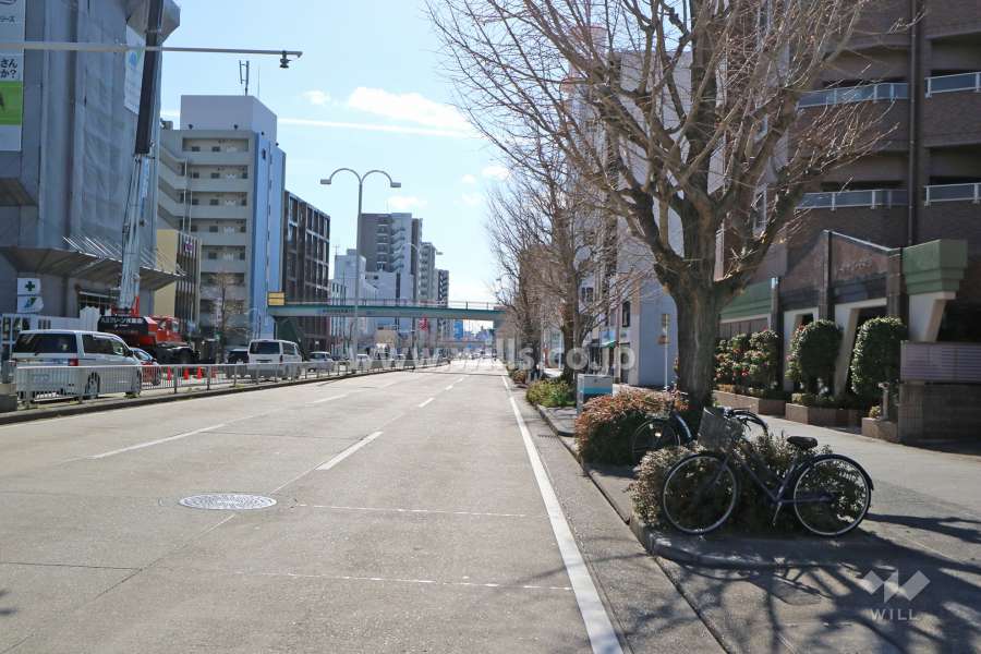 敷地東側の前面道路(環状線)