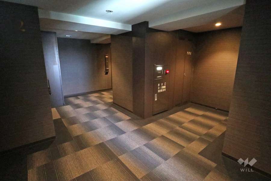共用廊下（カーペット張りの内廊下仕様）