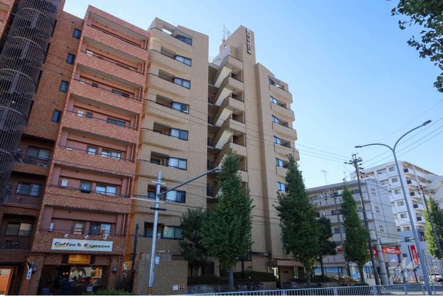 朝日プラザ川名の外観（北東側から）