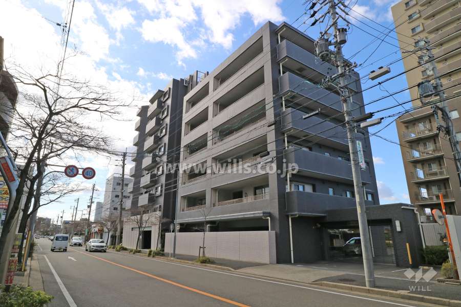 ライオンズ御器所アークレジデンスの外観(北東側から)