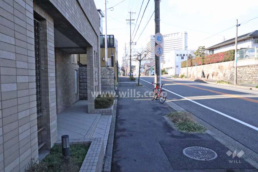 敷地北側の前面道路
