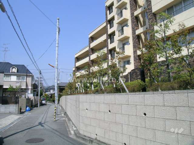 敷地の西側の前面道路