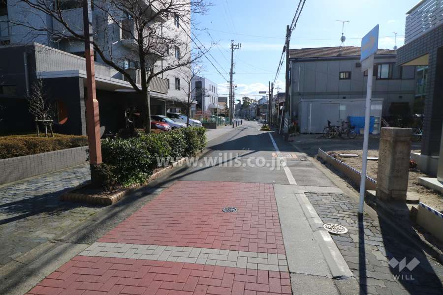 敷地東側の前面道路