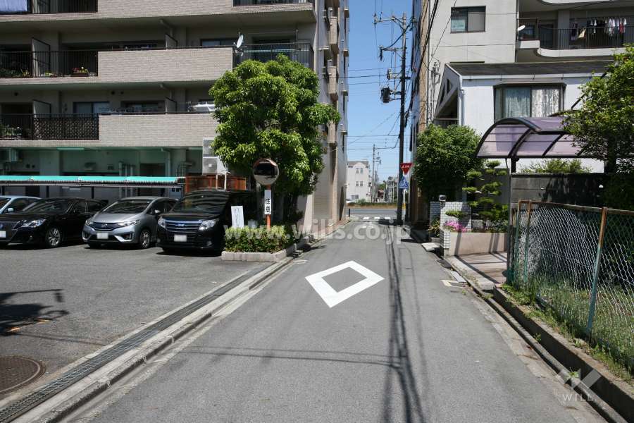 敷地東側の前面道路