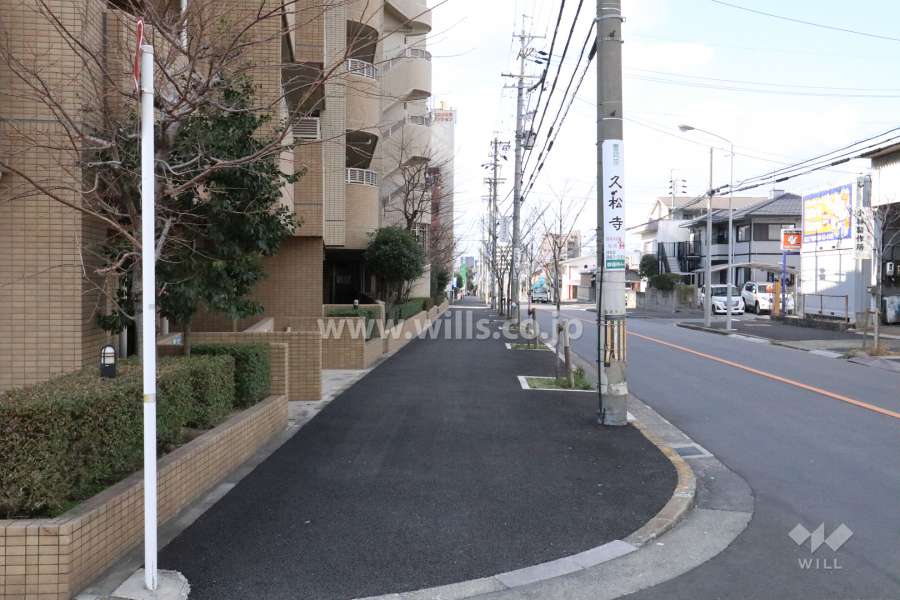 敷地北側の前面道路