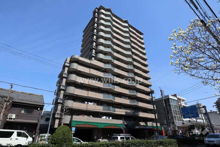 ライオンズシティ桜山の外観（南西側から）