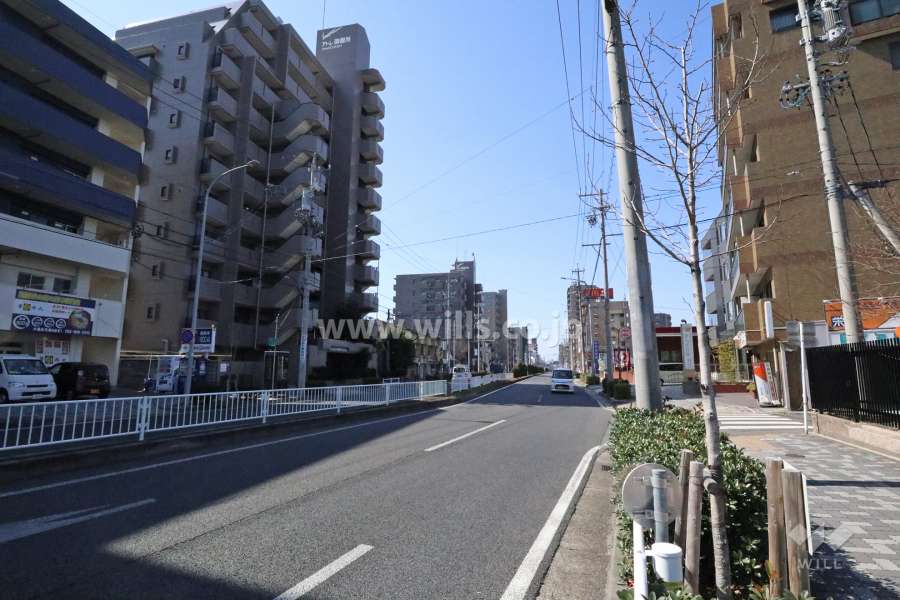 敷地北側の前面道路