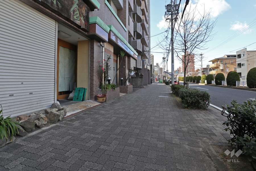 敷地北側の前面道路（山王通り）